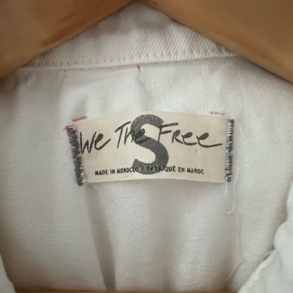 Free People We the Free Marci Denim Jumpsuit, White - Picture 4 of 4